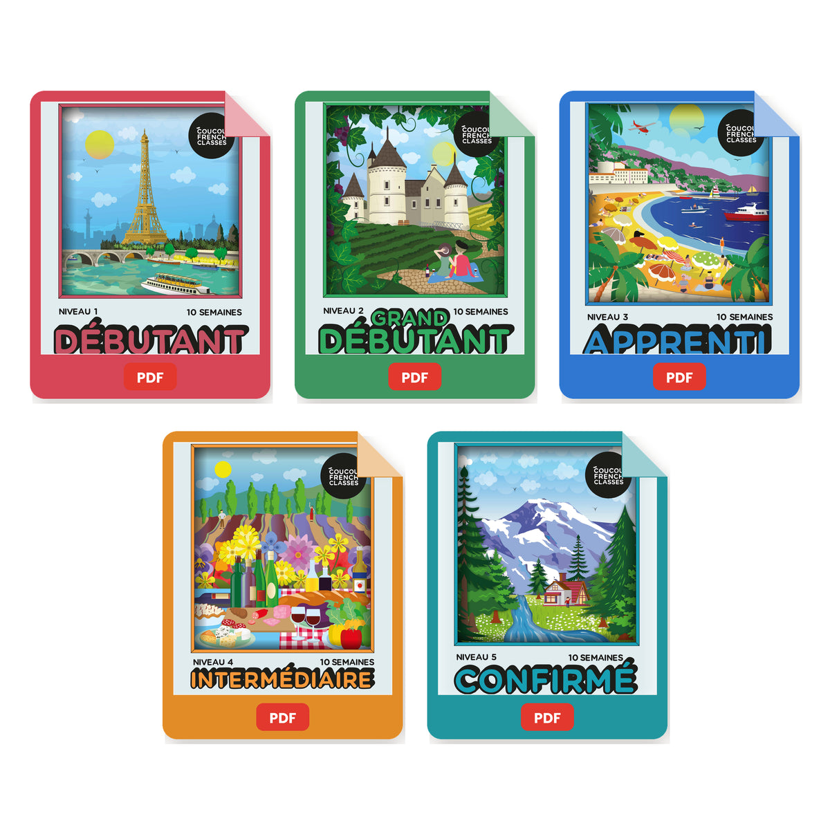 Bundle of all Coucou course books PDF version