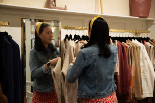 client in a clothing store
