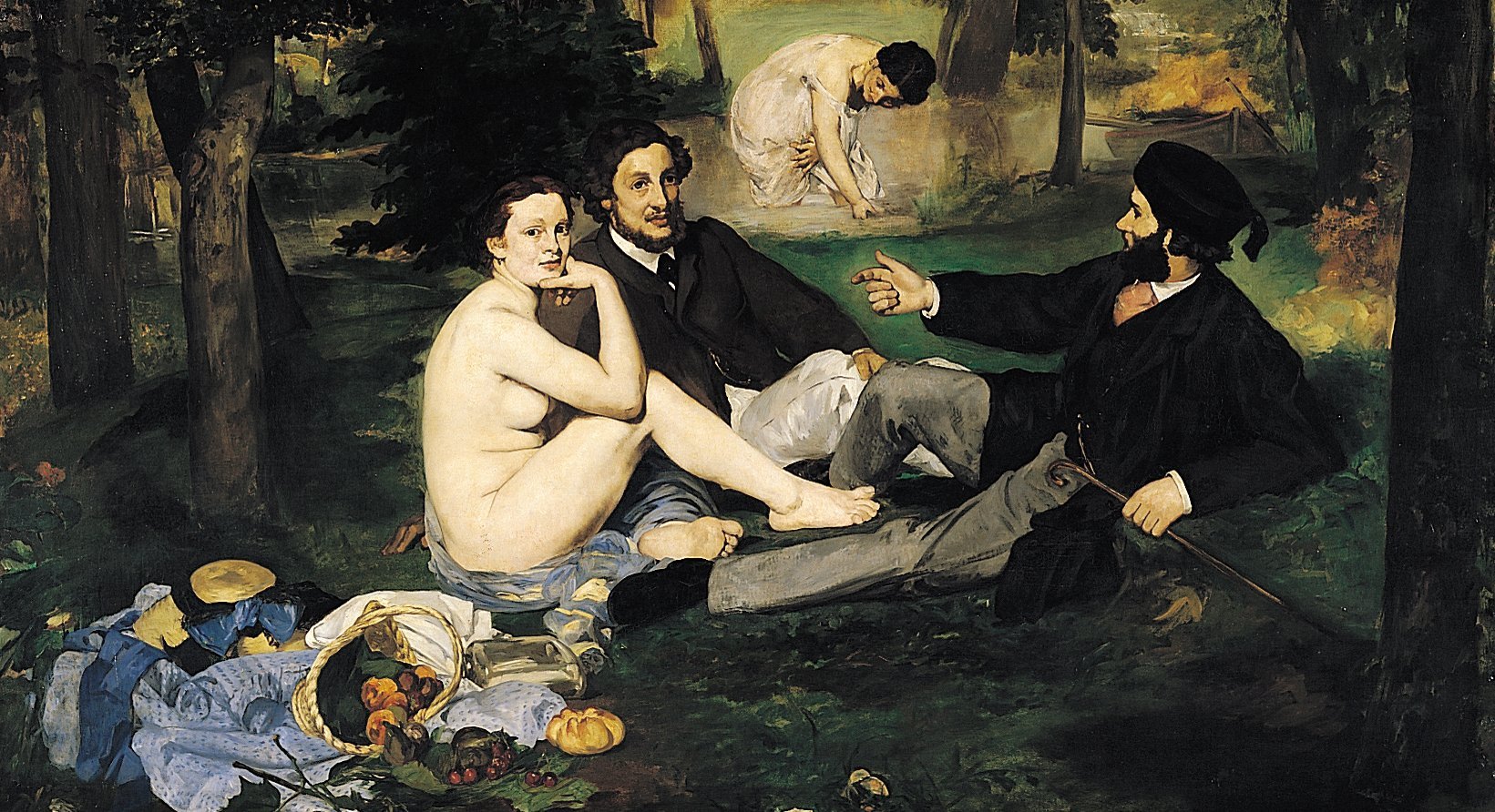 The painting 'Le déjeuner sur l'herbe" by Edouard Manet