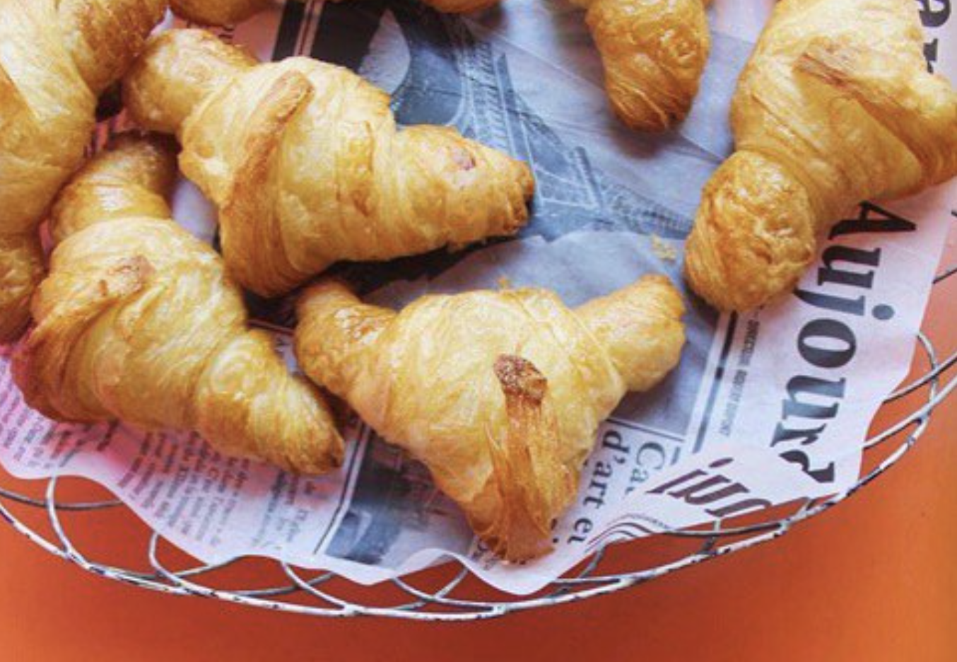 Photo of mini croissants in a basket