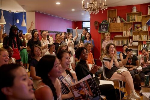 students cheering at coucou