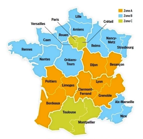 vacation zones map